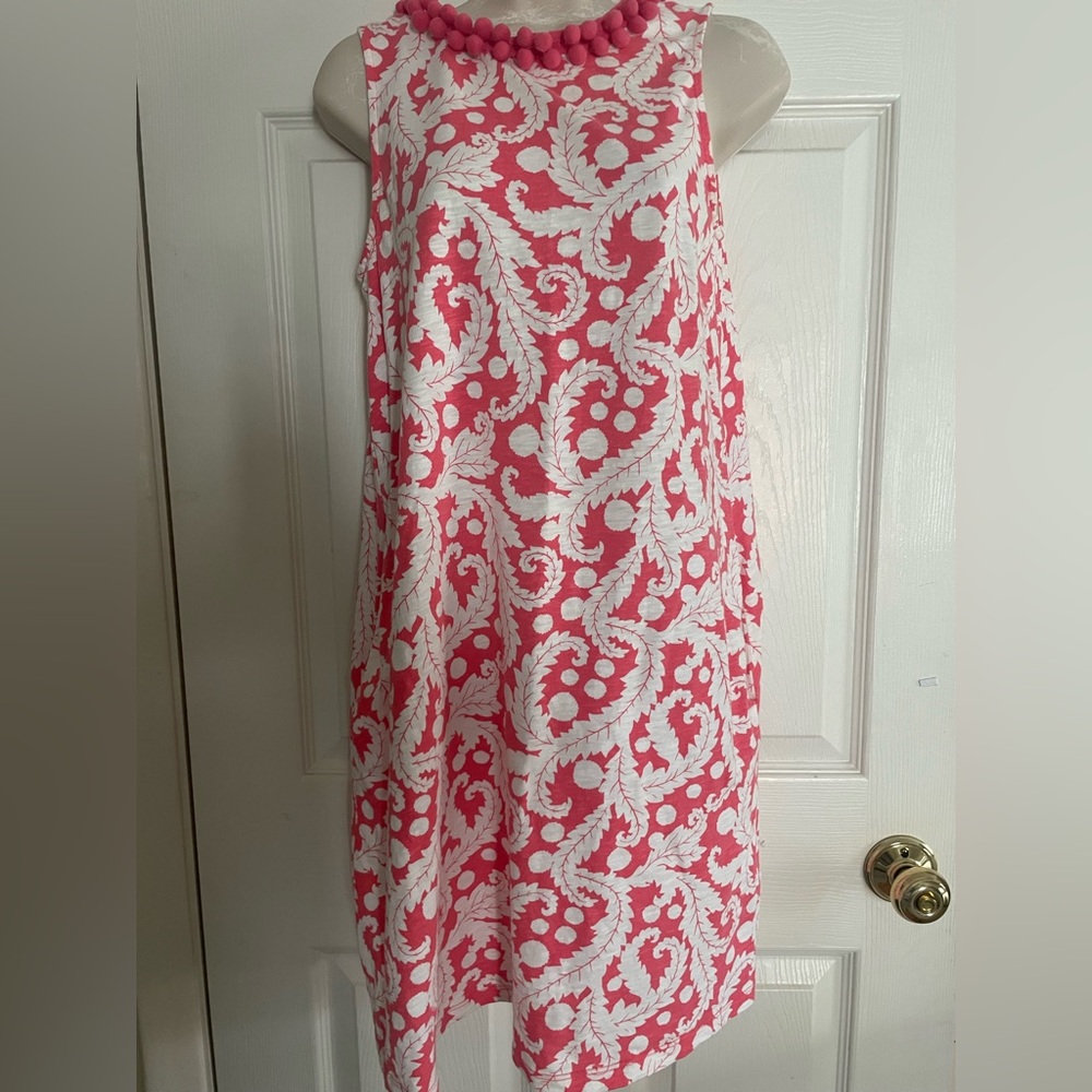 Boden Pink and White Swirl Mini Dress